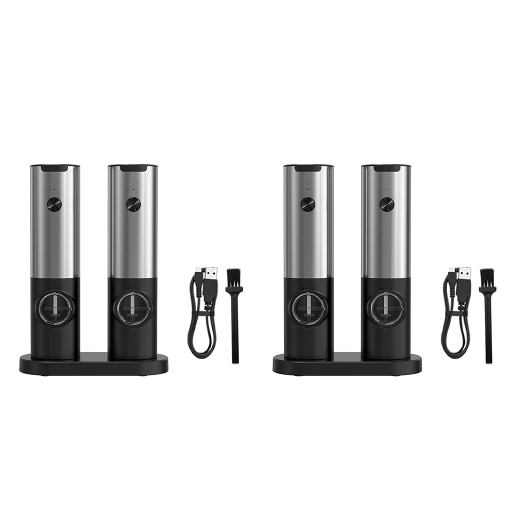 Ensemble de moulins à poivre et sel électriques rechargeables haut de gamme