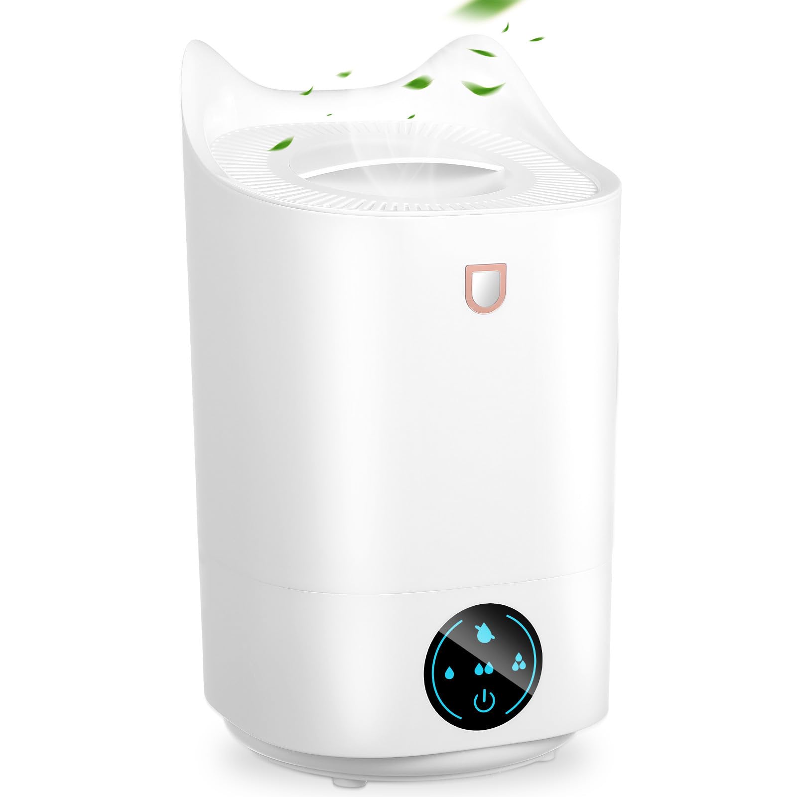TOYANDONA Humidificador Personal de Escritorio 3.1l Blanco con Apagado Automático y Diseño Minimalista para Oficinas y Habitaciones Pequeñas