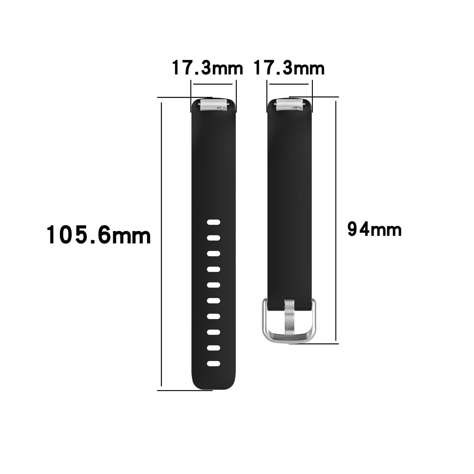 Panda Bobo For Fitbit Inspire 2/Ace 3 Replacement Silicone Watch Strap Wrist Band Buckle (Large, Pack A - 3 Straps) - Image 3