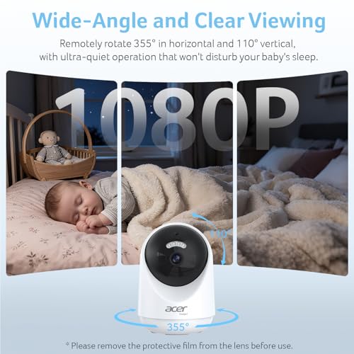 image for acer Smart Baby Monitor 5” No WiFi Baby Monitor with 1080P Camera an