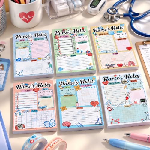 Image of Eaasty 6 Pack Kids Pretend Play Notepads,Nurse