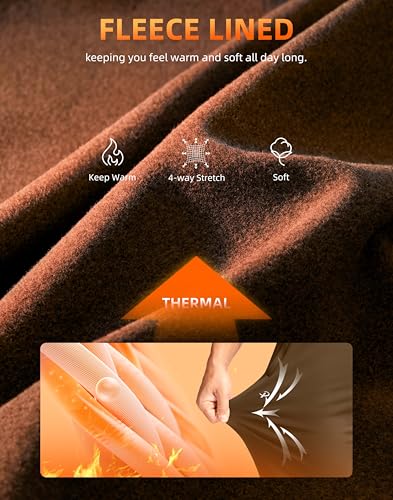 Pudolla Men's Fleece Joggers with 3 Zipper Pockets Warm Athletic Pants Winter Workout Gym Running Sweatpants for Men4