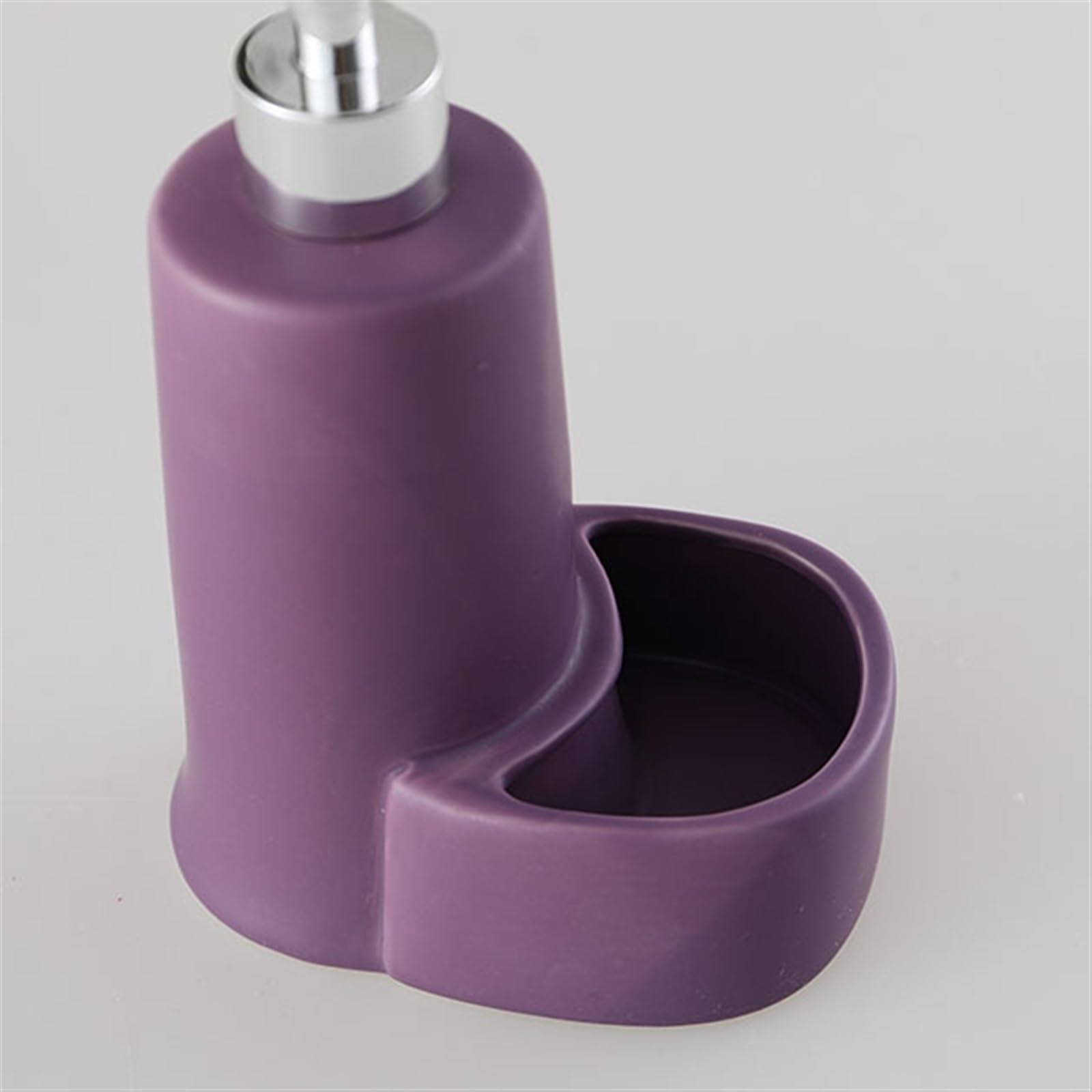 Dozownik płynu Pompa mydła z uchwytem na kulkę do kąpieliUchwyt na gąbkę Ceramiczny dozownik mydła do mydła ręcznego, mydła, balsamu (380 ml) Dozownik mydła w płynie do kuchni (kolor: A)