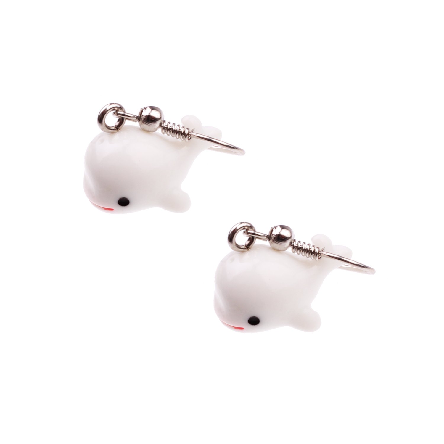 Snykk – whale drop earrings - 2 pieces – whale fish