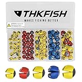 THKFISH Fishing Weights Sinkers Split Shot Fishing Weights Removable Rubber Weights B Mixed Five...