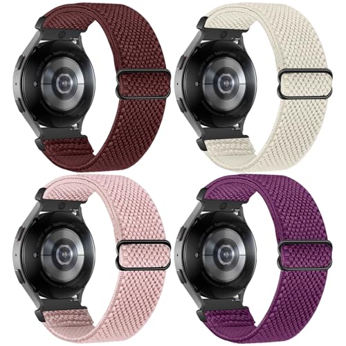20mm Armband für Garmin Forerunner 55/158/165/245/645/570(42mm)/Vivoactive 6/5/3/Garmin Venu Sq 2 Music/Venu 2 Plus/Vivomove Trend Nylon Elastisch Armband für Amazfit Active 2/Active/Polar Ignite 3