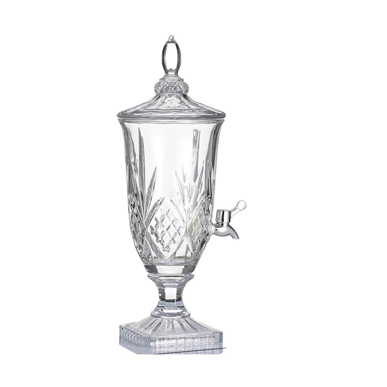 Dispensador de Cerveza Frias Botella De Jugo Cristal En Relieve Con Grifo For Vino para Cócteles Jugos