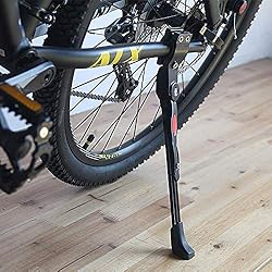 Bajar De Peso Bicicleta Fija Soporte de bicicleta Soporte ajustable de aleación de aluminio Altura de ciclismo Soporte de soporte MTB Adecuado para neumáticos de 24´´25´´ 26´´27´´ y bicicleta de carretera 700c (negro)
