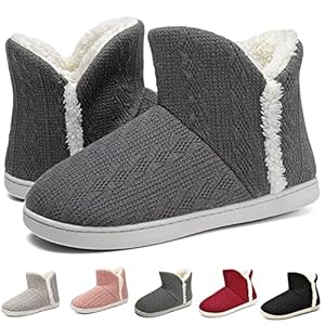 Frauen Warme Bootie Hausschuhe Flauschige Memory Foam Plüsch Futter Schlupf Hausschuhe Indoor Outdoor Winter Bootie Hausschuhe