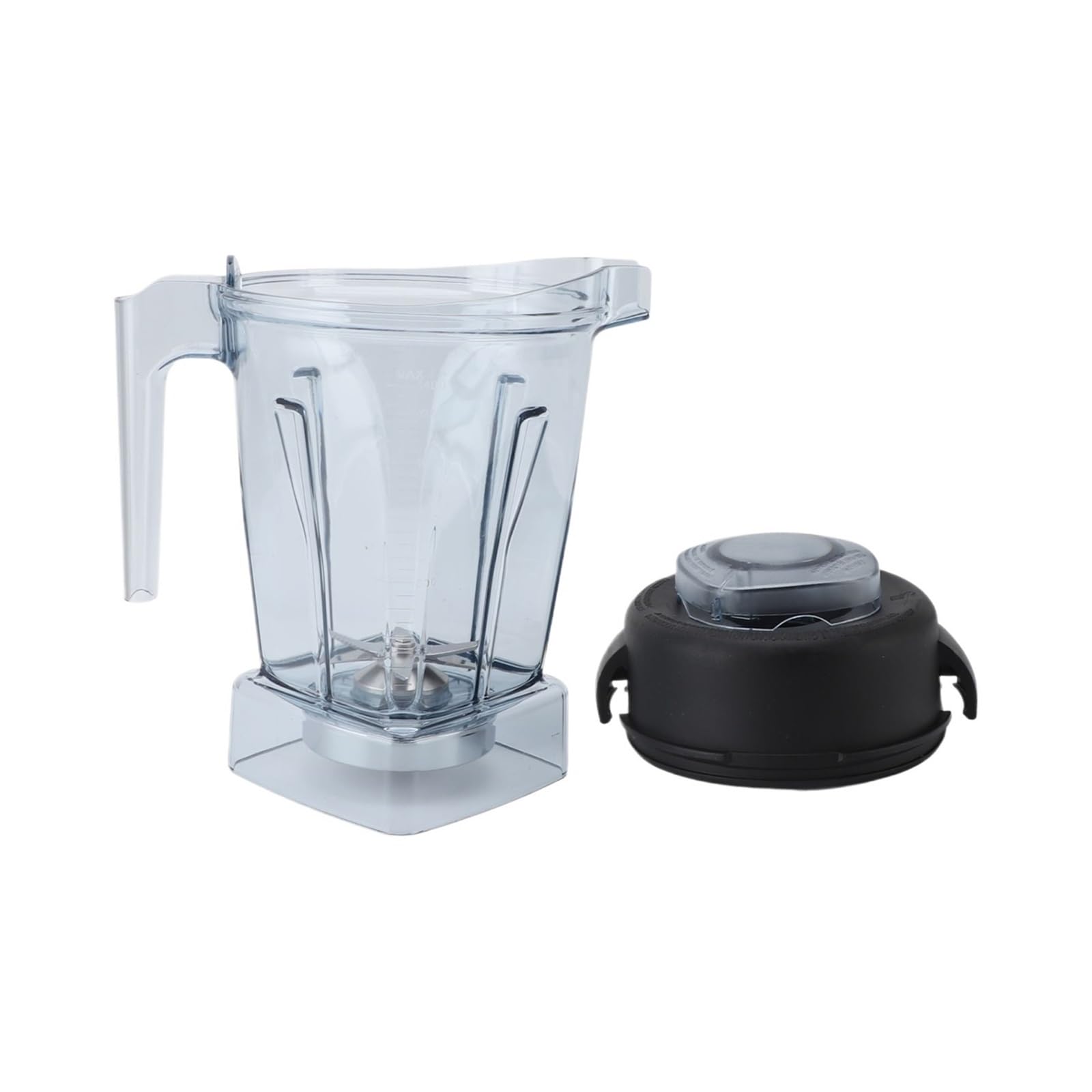 Récipient de remplacement for mélangeur, pichet scellé transparent en caoutchouc ABS de 48oz avec lame et couvercle en acier inoxydable