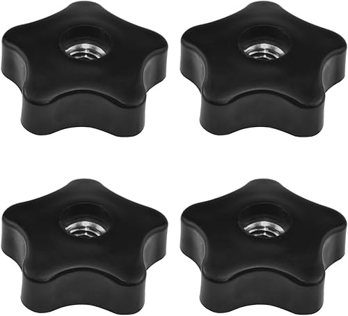 Miniatura 7 de Aifeier ET Pomo de rosca hembra de 38 "-18 de nailon negro con 5 estrellas en forma de cabeza de sujeción