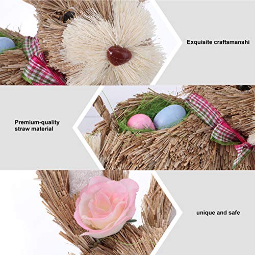 BESPORTBLE Coelho da Páscoa Palha Decoração Coelho Coelho Primavera Decorações De Easter Estatueta A