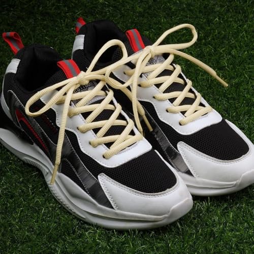 Image of 2 Pairs Oval Athletic Shoelaces 33 Colors 1 /4 inch Half Round Shoe Laces for Sneakers