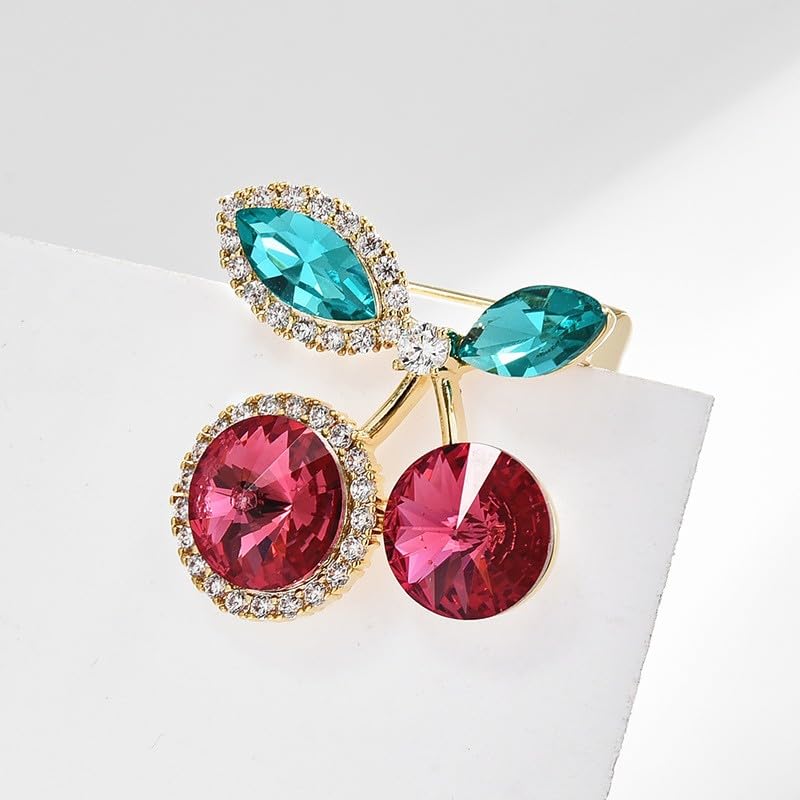 Image of Fashion Flower Brooches for Women Rhinestone Flower Brooches Pins 18k Gold Plated Lapel Pins Jewelry for Girlfriend Wife