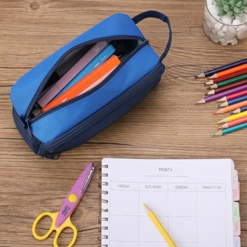 Image of Mr. Pen- High Capacity Pencil Case, Large Pencil Pouch with 3 Compartments and 2 Pockets, Large Pencil Bag with Smooth Zipper, Cute Pencil Case Pouch Organizer, School Supplies for Teens