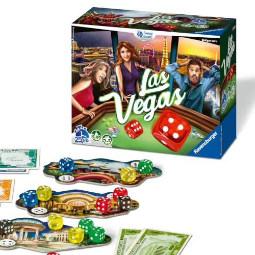 Ravensburger - Las Vegas Jeu de Société - Jeu Casino Stratégique - Jeu d'Ambiance Familial avec Dés - De 2 à 5 Joueurs - Dès 8 Ans - 26745 - Version Française