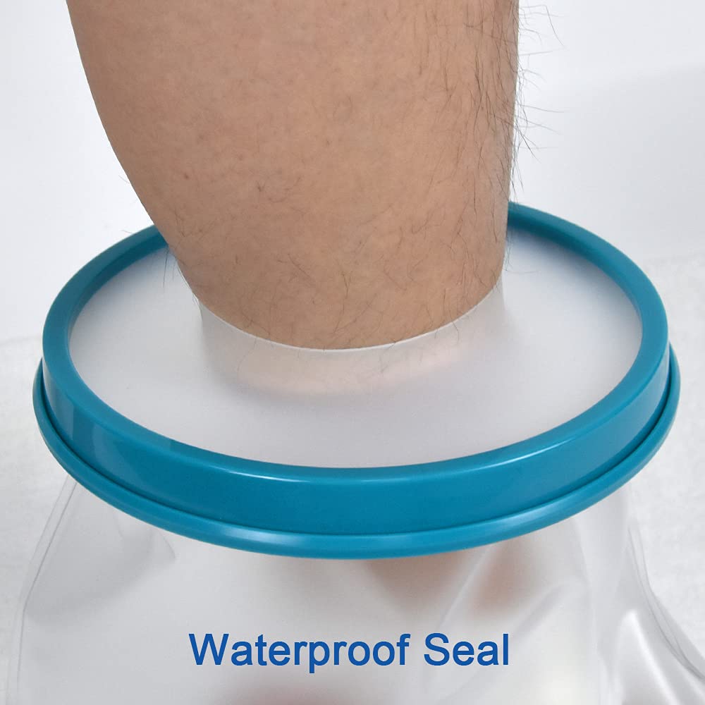 Copripiede antiscivolo impermeabile per bagno doccia, protezione per piedi per adulti, mantiene la gamba della caviglia asciutta e asciutta, lesioni, riutilizzabile