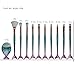 Mermaid Makeup Brushes Set with Bag Citicolor Chubby Fish Foundation Brush 11pcs Soft Nylon Bristles Beauty Make Up Kits, Blending Blush concealer Eye Face Lip Cosmetic Tools (Mermaid Shape 11pcs)