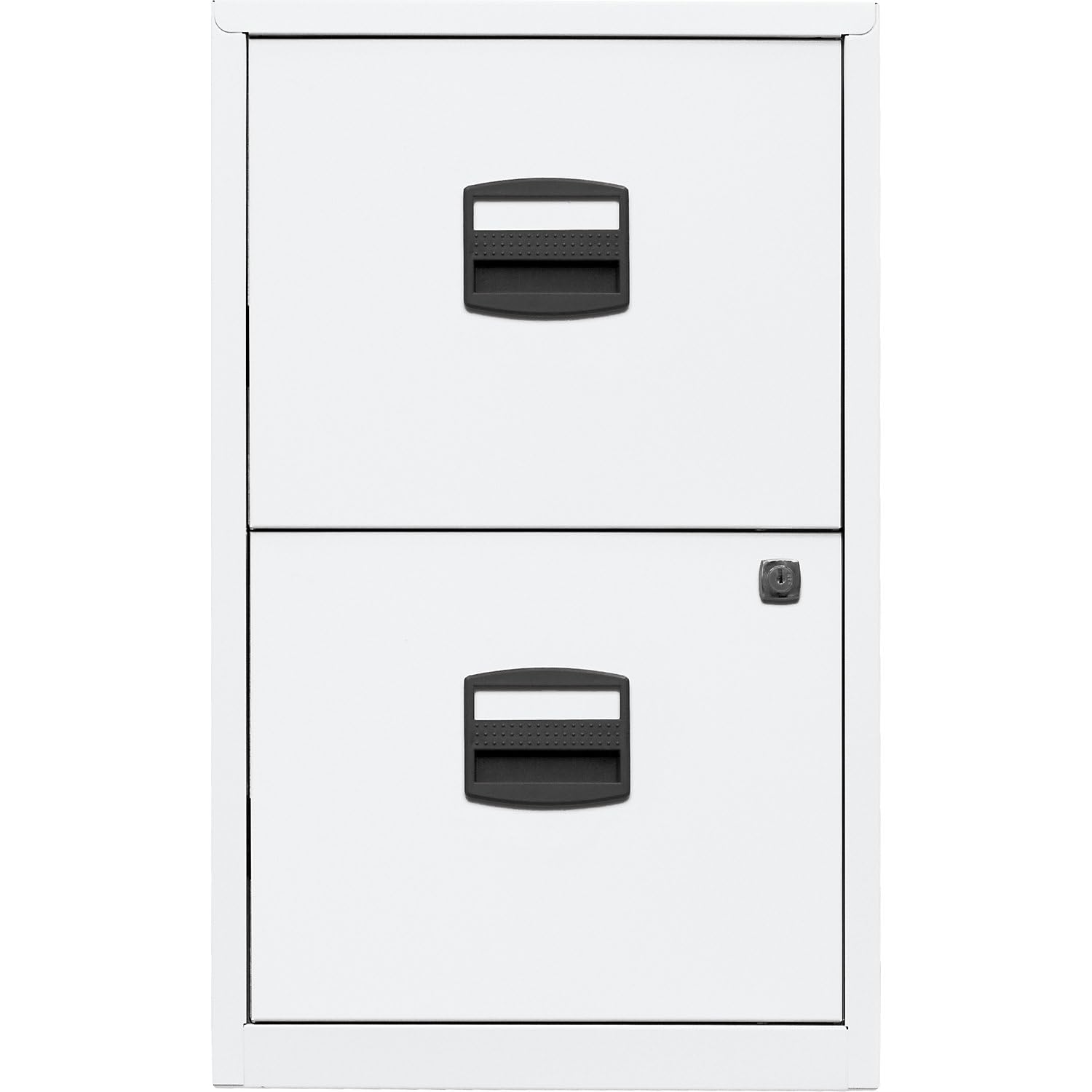 Bisley Home Hängeregistraturschrank PFA, 2 HR-Schubladen, Metall, 696 Verkehrsweiß, 40 x 41.3 x 67.2 cm