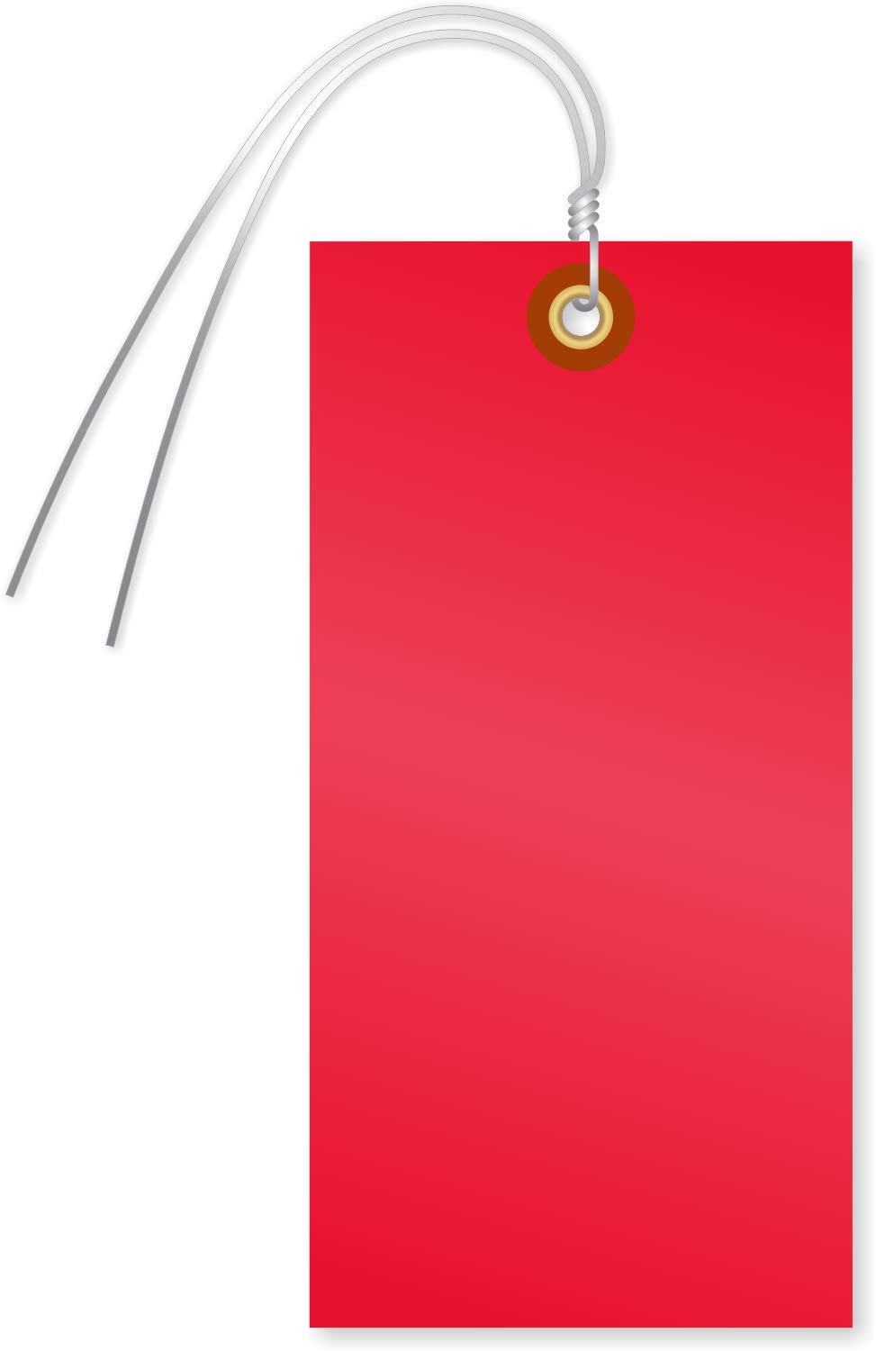 SmartSign Tyvek Lot de 100 étiquettes d'expédition vierges avec fil Rouge Taille 8