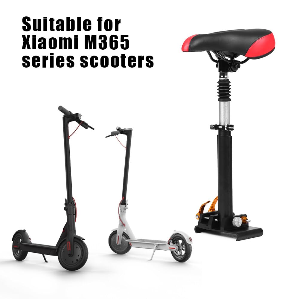Sedile per Monopattino Elettrico Xiao-Mi M365, Sella Scooter Elettrico, Sella per Monopattini Elettrici con Chiave, Altezza Regolabile 42-65cm, Larghezza Base 15cm, Assorbimento Degli Urti