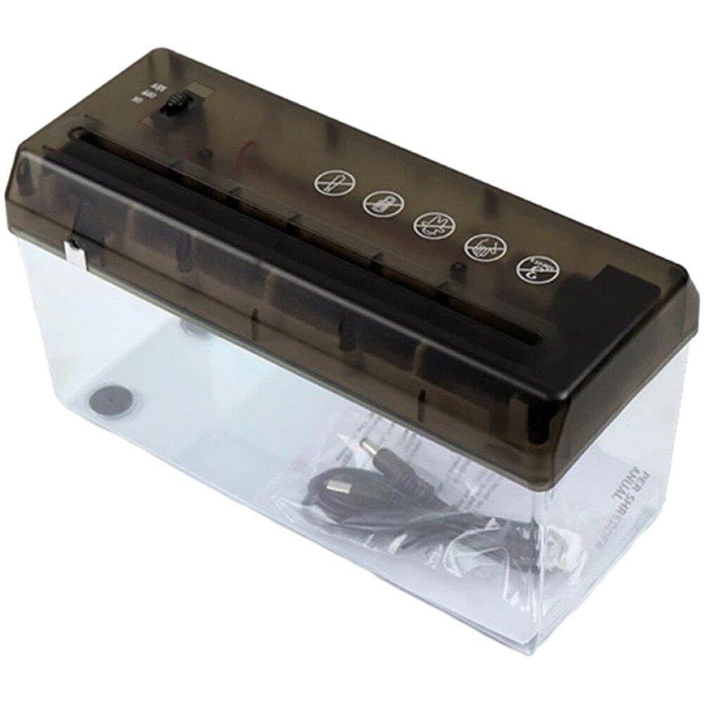 Destructeur de documents USB A4 mini broyeur de papier électrique pour factures au bureau