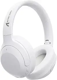 ATTACK SHARK G300 Fone de ouvido sem fio com cancelamento de ruído ativo,supra-auricular,ultraleve,dobrável,com fio/Bluetooth,20 horas de reprodução,microfone integrado,para viagens,escritório(Branco)