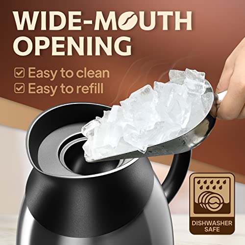 Insulated Thermal Coffee Carafe Pitcher 68 Oz - Double Walled Vacuum Thermos Butler Server – Large Coffee Carafe For Keeping Hot Beverage By Coffmax #TOP6