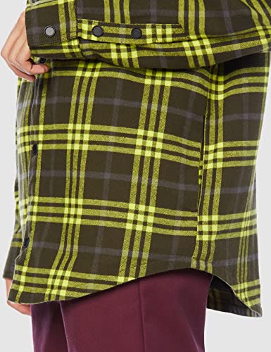 Volcom Men's Sherpa Lined Snow Flannel Jacket, Black Green, Medium #TOP3