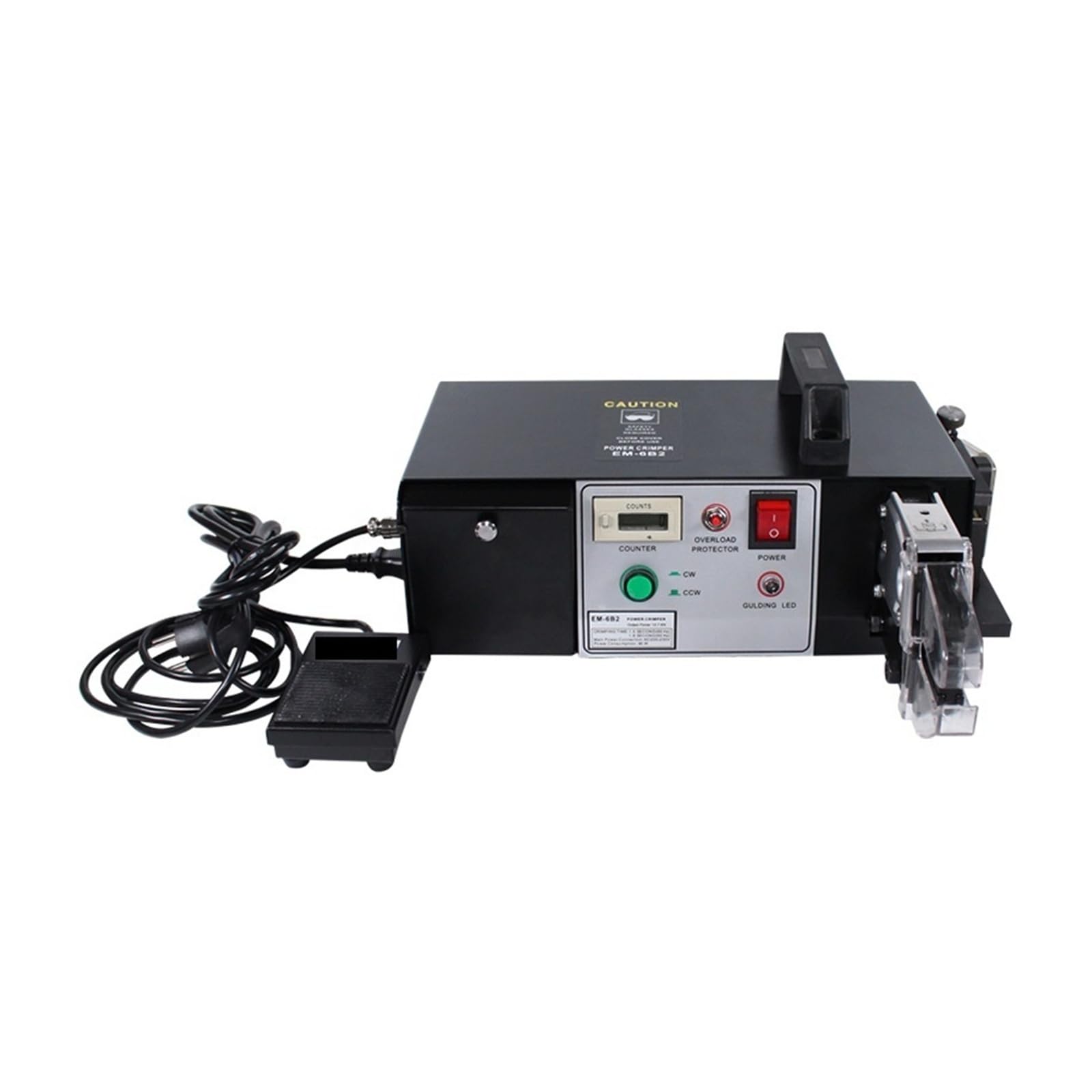 Jhxhfjxz Black Em-6B2bc Electric Terminal And Wire Crimping Machine, Multi-Jaw Wire Cutting And Stripping Pliers For Kinds Of Terminals Versitile(Em-6B1bc)