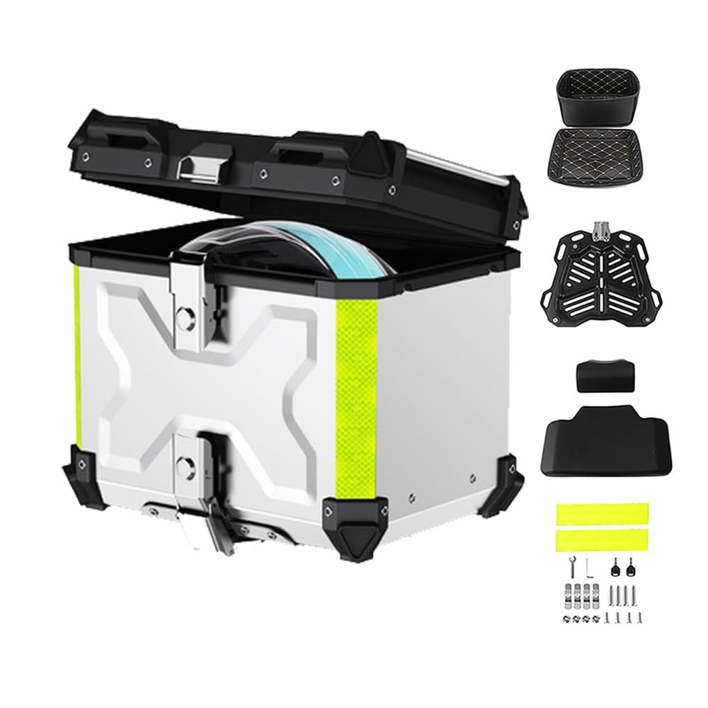 Maletero de motocicleta de aluminio impermeable que evita robos gracias a la cerradura de seguridad