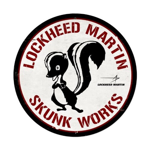 Skunk Works Round Metal Sign Wall Decor 14 x 14