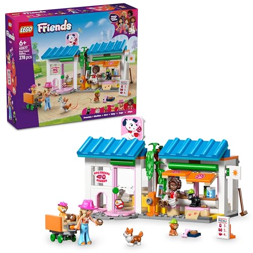 Image of LEGO Friends Dog Treats Bakery - Building Toy Playset with 2 Minidolls and 4 Toy Dogs - 42677
