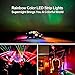 New 2021 LED Strip Lights – 32.8ft 600 LEDs SMD 3528 RGB Rope with Remote Controller and 12V Power Adapter, Extra Adhesive Tape, Color Changing Lighting for TV, Bedroom, Christmas Decor