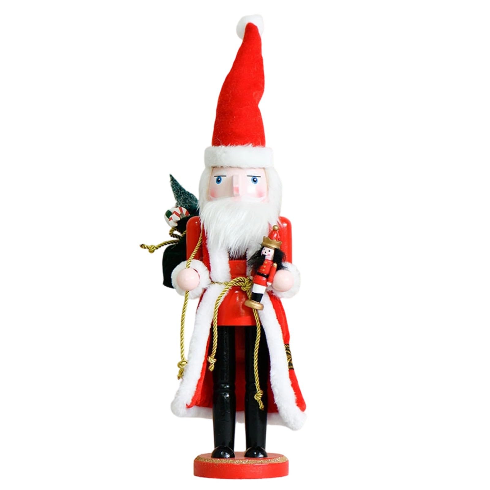 our fave Festival Santa Clause Ornament 36CM Tall Wooden Sculpture Statue for Tabletop Mantel Shelf Display and Christmas Party Deck