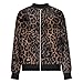 COTECRAM Bomber Jackets For Women 2025 Casual Fall Winter Coats Fashion Plus Size Trendy Zip Up Casual Bomber Jacket Dressy Long Sleeve Warm Outwear Lightweight Overcoats(Cb Leopard Print,X-Large)