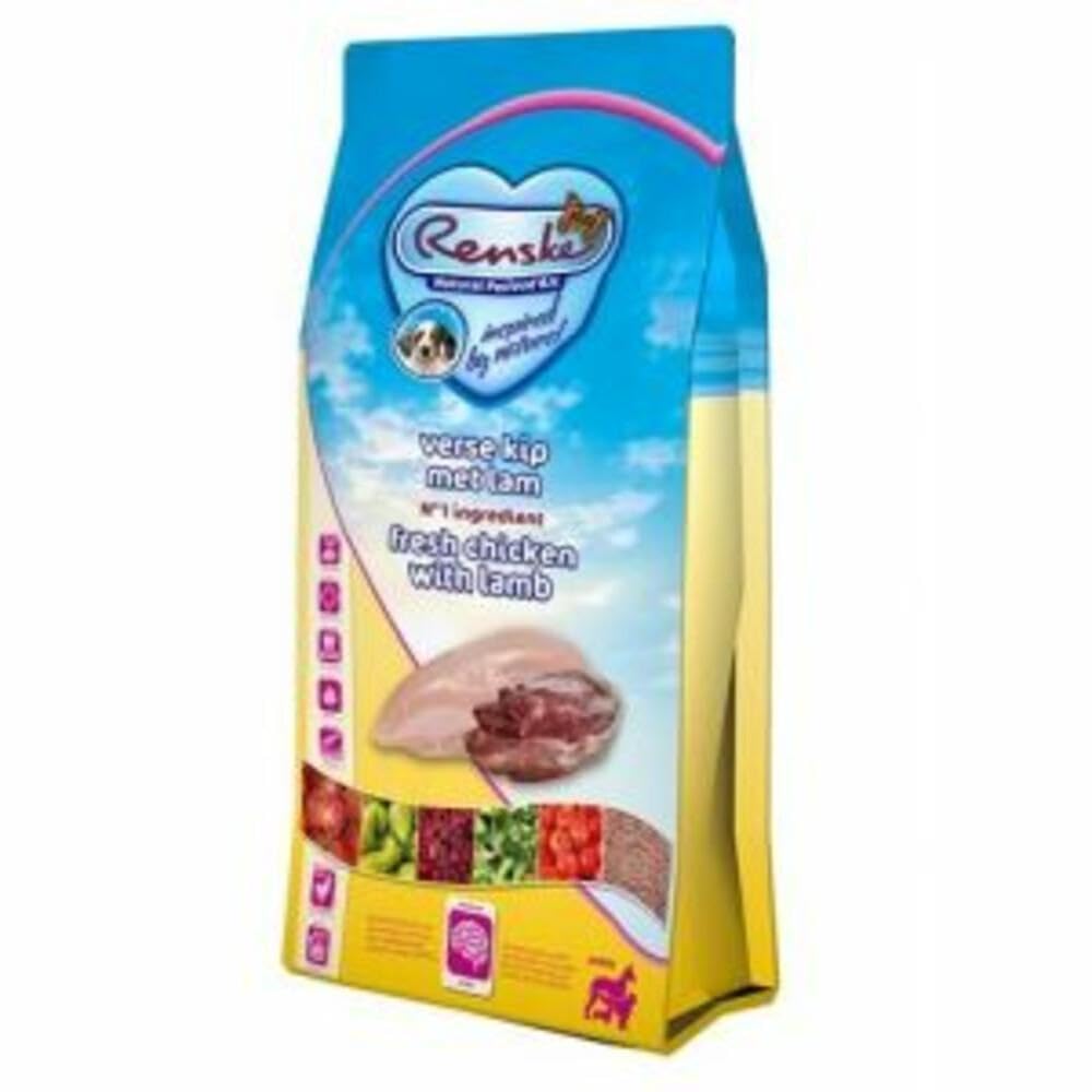 renske – Perros Forro – trockenfutter perro – Cachorros – fresca Gallina con cordero – sin gluten – 600 g, hasta 12 kg