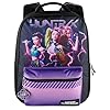 AI ACCESSORY INNOVATIONS K-Pop Demon Hunters Huntrix 16” Backpack for Girls, Featuring Rumi, Zoey, Mira, Rubber Molded Bag Charm, Huntrix