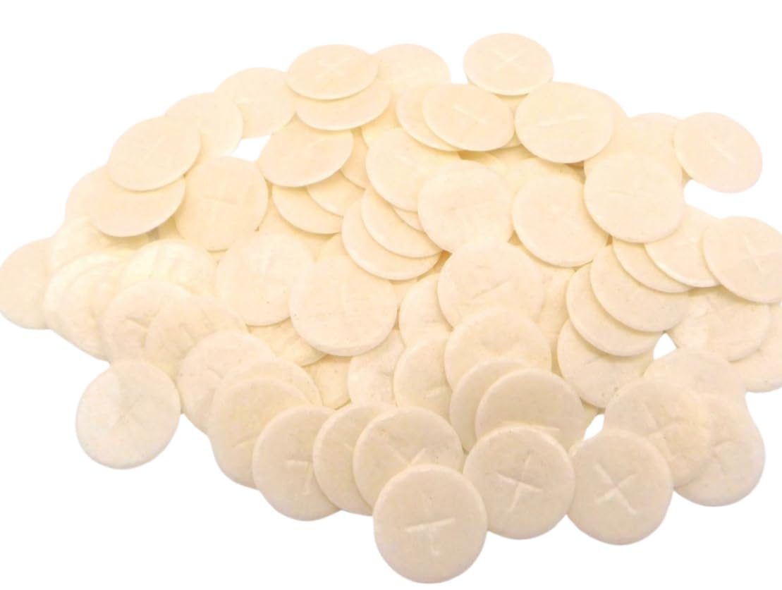 Communion Bread Wafers – 1000 Count, 1 Inch Unleavened Church Hosts, Kosher, Made in USA, Thin Round Altar Bread for Holy Communion