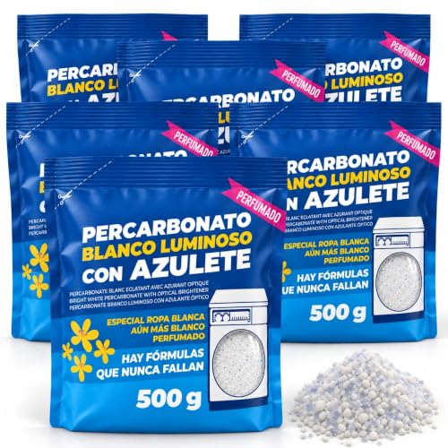 Percarbonato con Azulete, Especial ropa blanca, 6 Unidades de 500 gramos