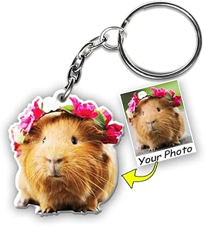 Kool-Kool Personalized Guinea Pigs Keychain For Pets Rats Owners, Guinea Pig Accessories, Guinea Pigs Owners, Guinea Pig Keyrings, Hamster Gifts, Cute Pet Keychains, Custom Pet Xmas Gift
