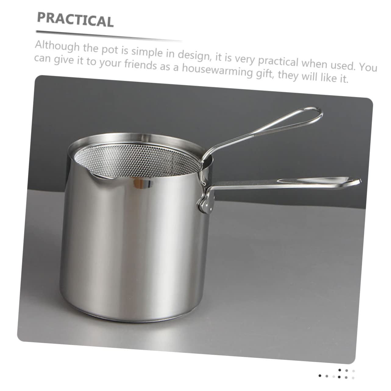 Hemobllo Japanese Cooking Appliances Deep Fryer Basket Stainless Steel Deep Frying Pot Kitchen Appliances for Cooking Fry Pan Basket