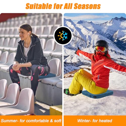 Tepoal Extra Wide Heated Stadium Seats For Bleachers With 10000Mah Battery Pack, Portable Heated Seat Cushion With 3 Level Heat Setting thumb #5