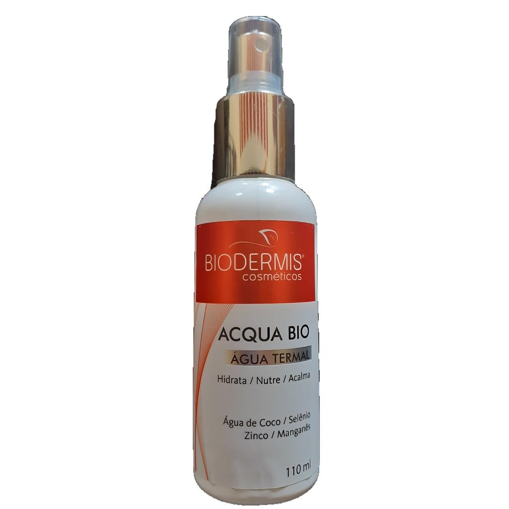 Biodermis Acqua Bio 110ml Água Termal, Hidratante e Calmante nutre com Água de Coco,