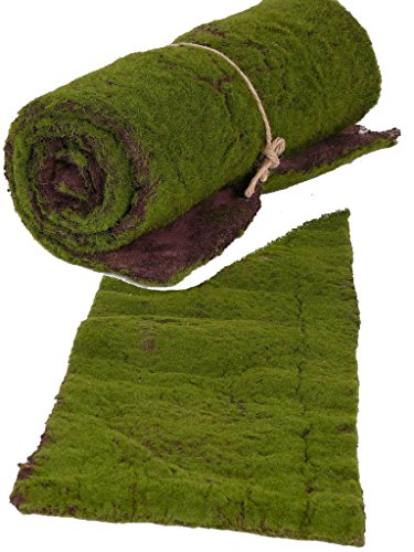 kunstpflanzen-discount.com Moos Deko künstliche Moosmatte mit 30x90cm - Gerollte Moosmatte aus Textilfasermaterial zum Basteln