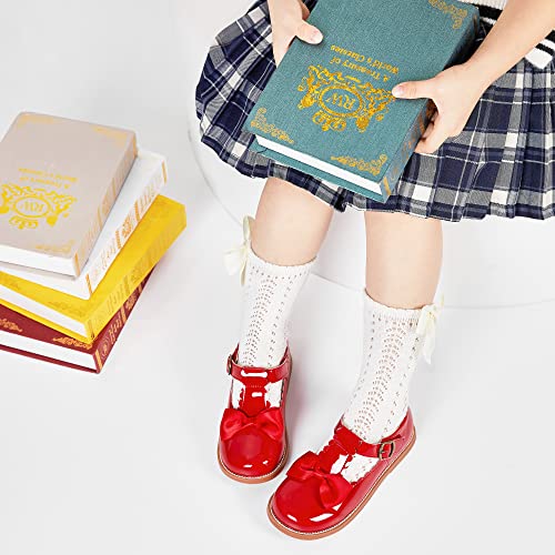 Image of Felix & Flora Toddler Little Girl Mary Jane Dress Shoes - Ballet Flats for Girl Party School Shoes