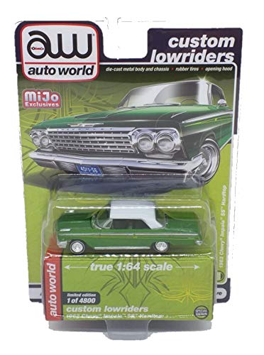 Chevy Impala SS miniature Autoworld 1/64 voiture métal vert CP7657 de collection