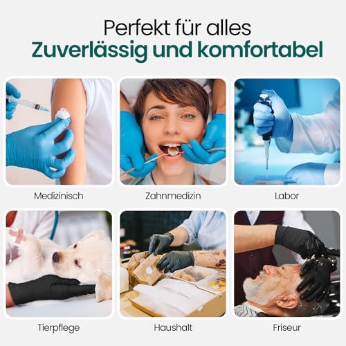Hygiene100 Rękawiczki jednorazowe, jasnoniebieskie, rękawiczki nitrylowe, rozmiar L, jednorazowe rękawiczki 100 sztuk/pudełko, rękawiczki jednorazowe, bez talku, bez lateksu, rękawiczki jednorazowe, dostępne w S, M, L