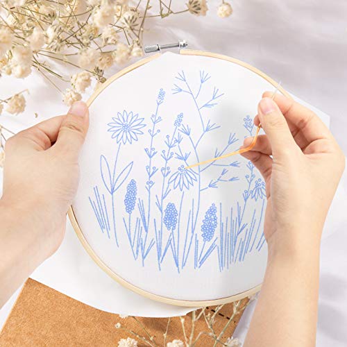 image for Foloda Embroidery Kit with Pattern and Instructions，Hand Cross Stitc
