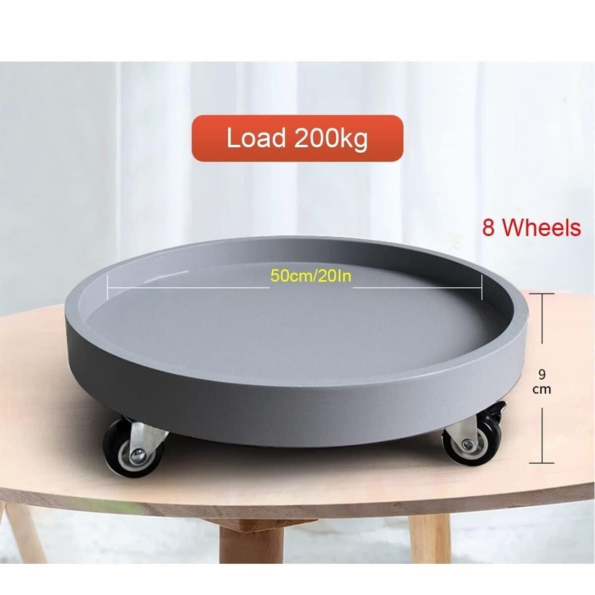 Portavaso con ruote, supporto regolabile in vaso per interni ed esterni, design durevole per una facile mobilità